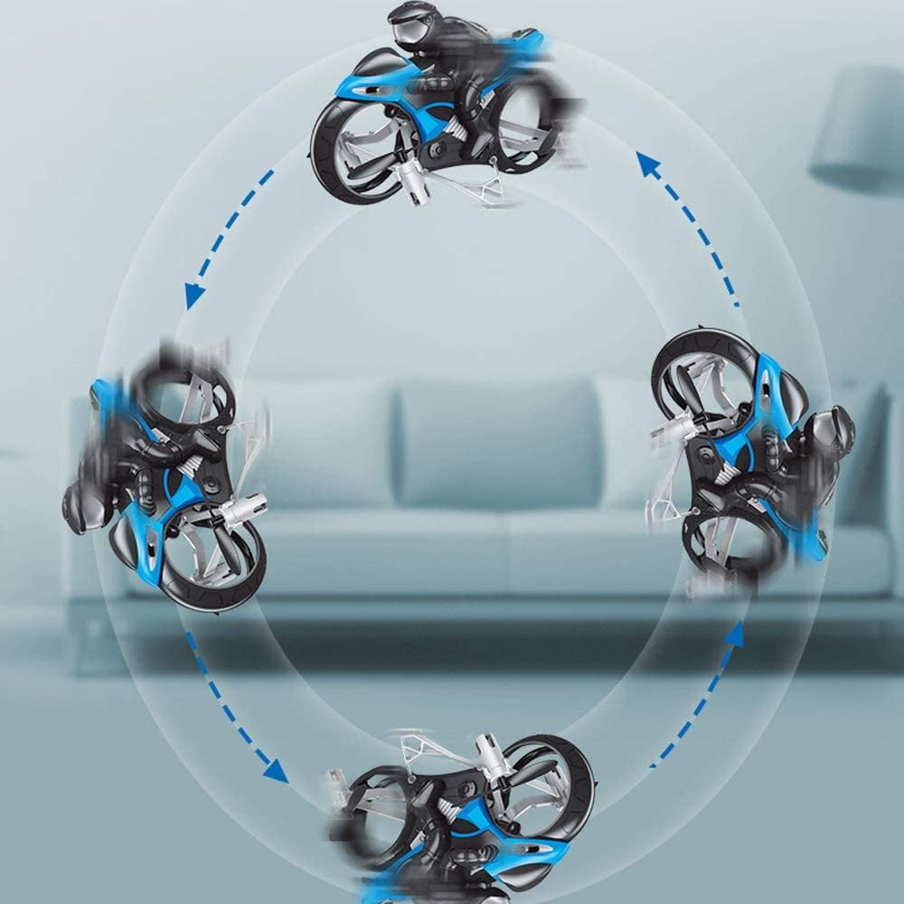 Blue Flying Motorcycle RC Drone - Kids Gift