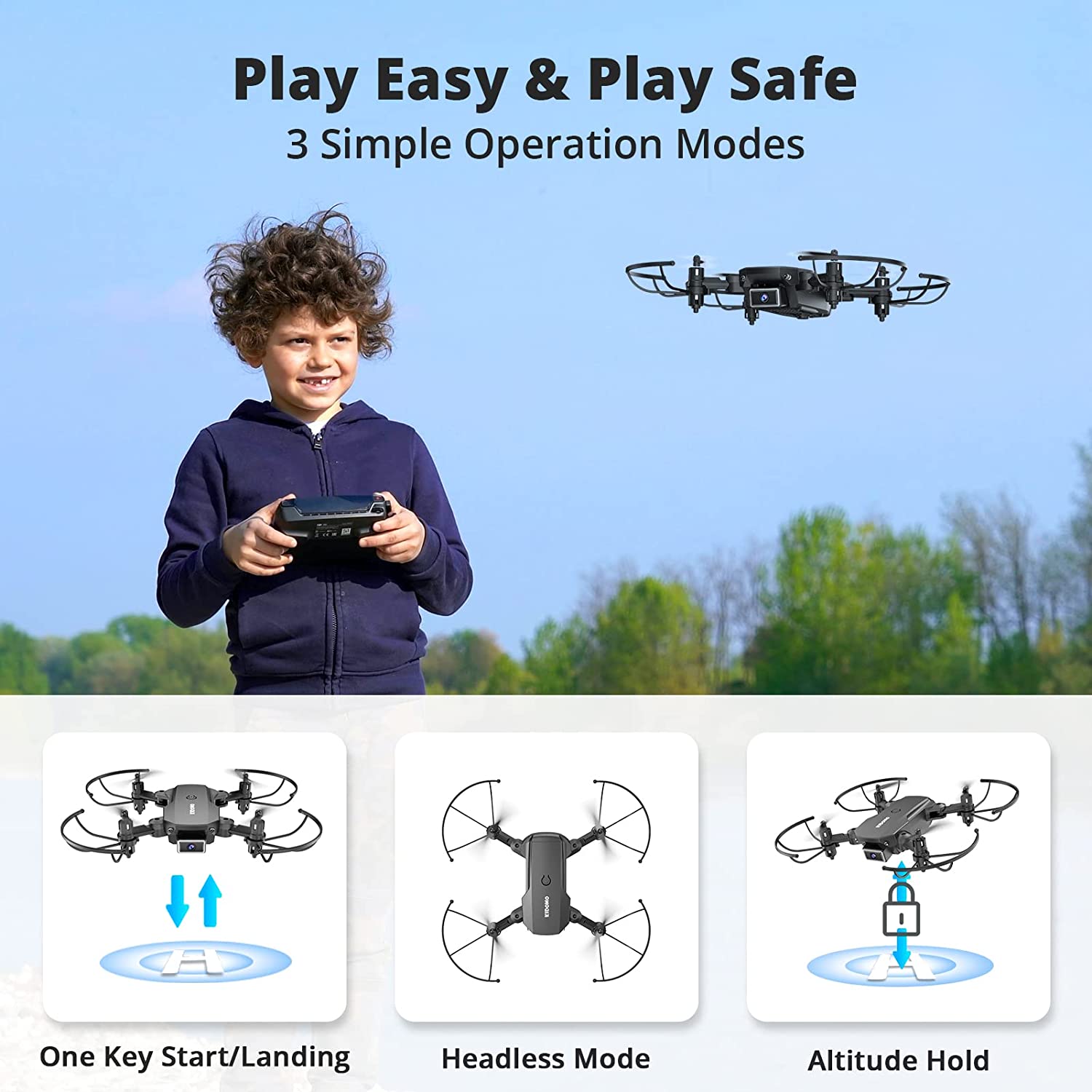 Compact HD FPV Drone for Kids/Adults