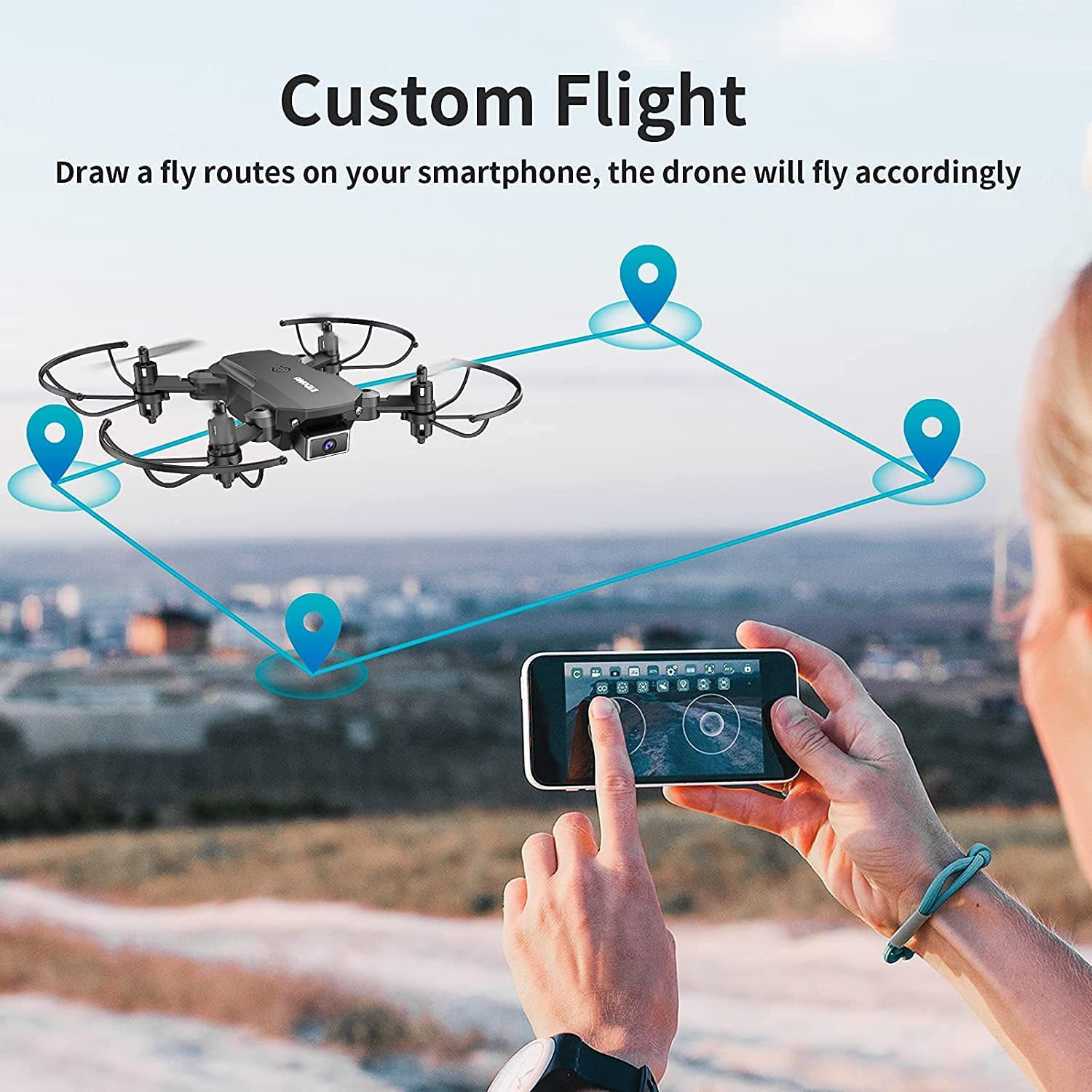 Compact HD FPV Drone for Kids/Adults
