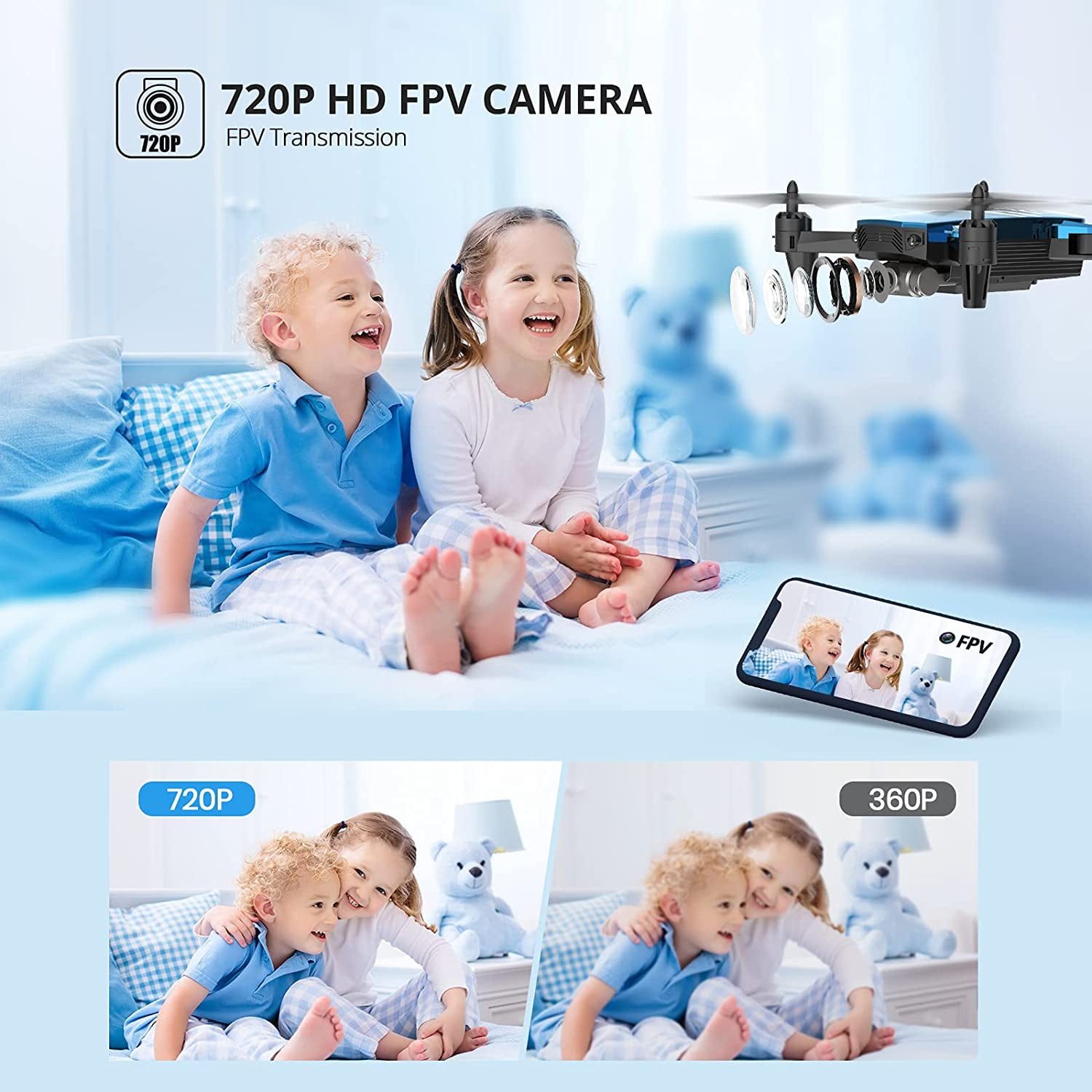 DEERC D20 Mini Drone with Camera and Voice Control