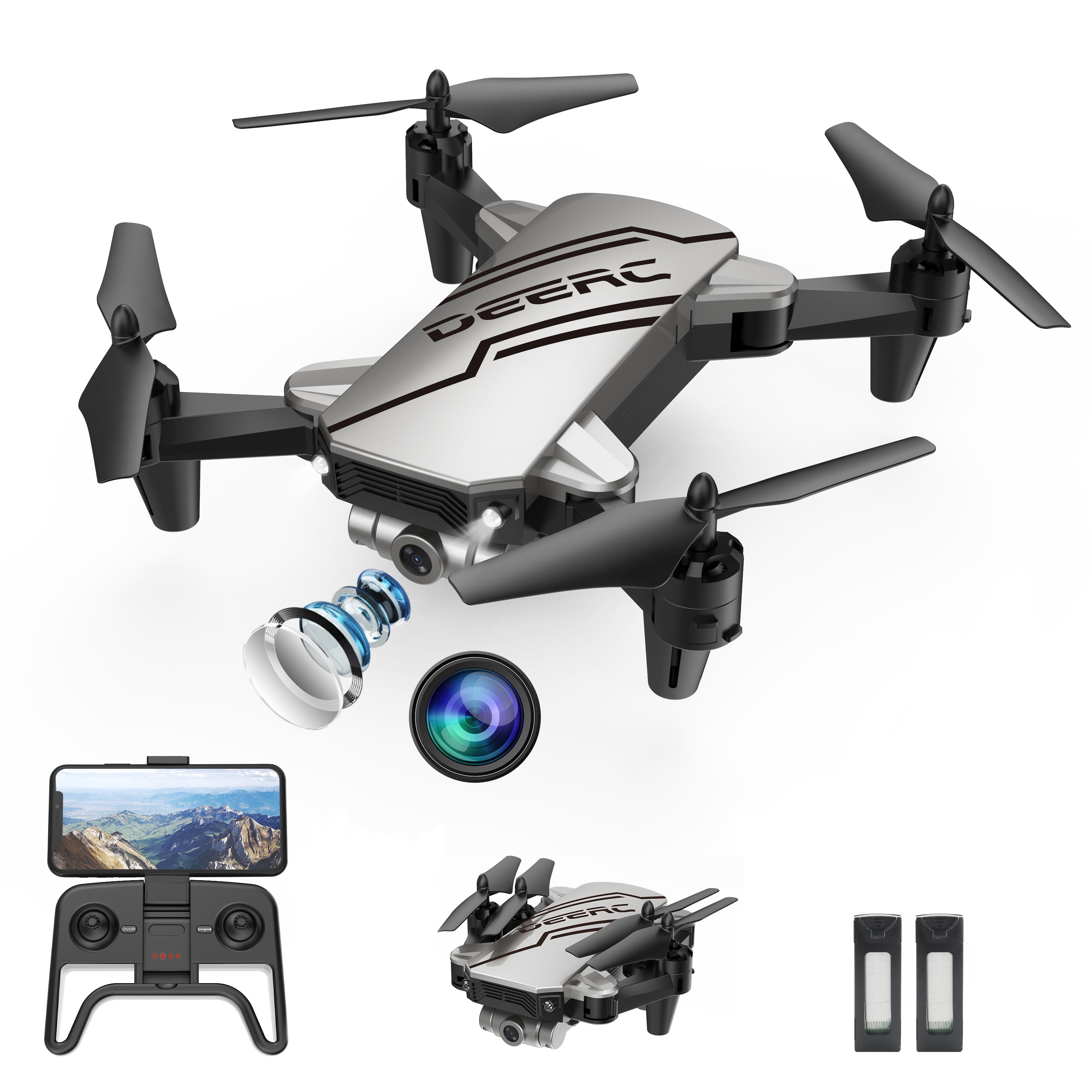 DEERC D20 Foldable Camera Drone for Beginners