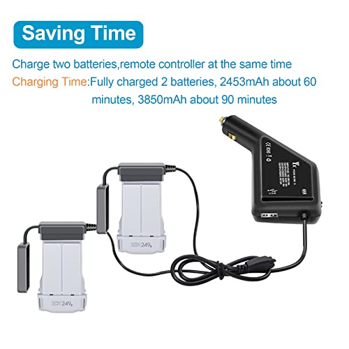 LYONGTECK 3-in-1 Car Charger for DJI Mini 3