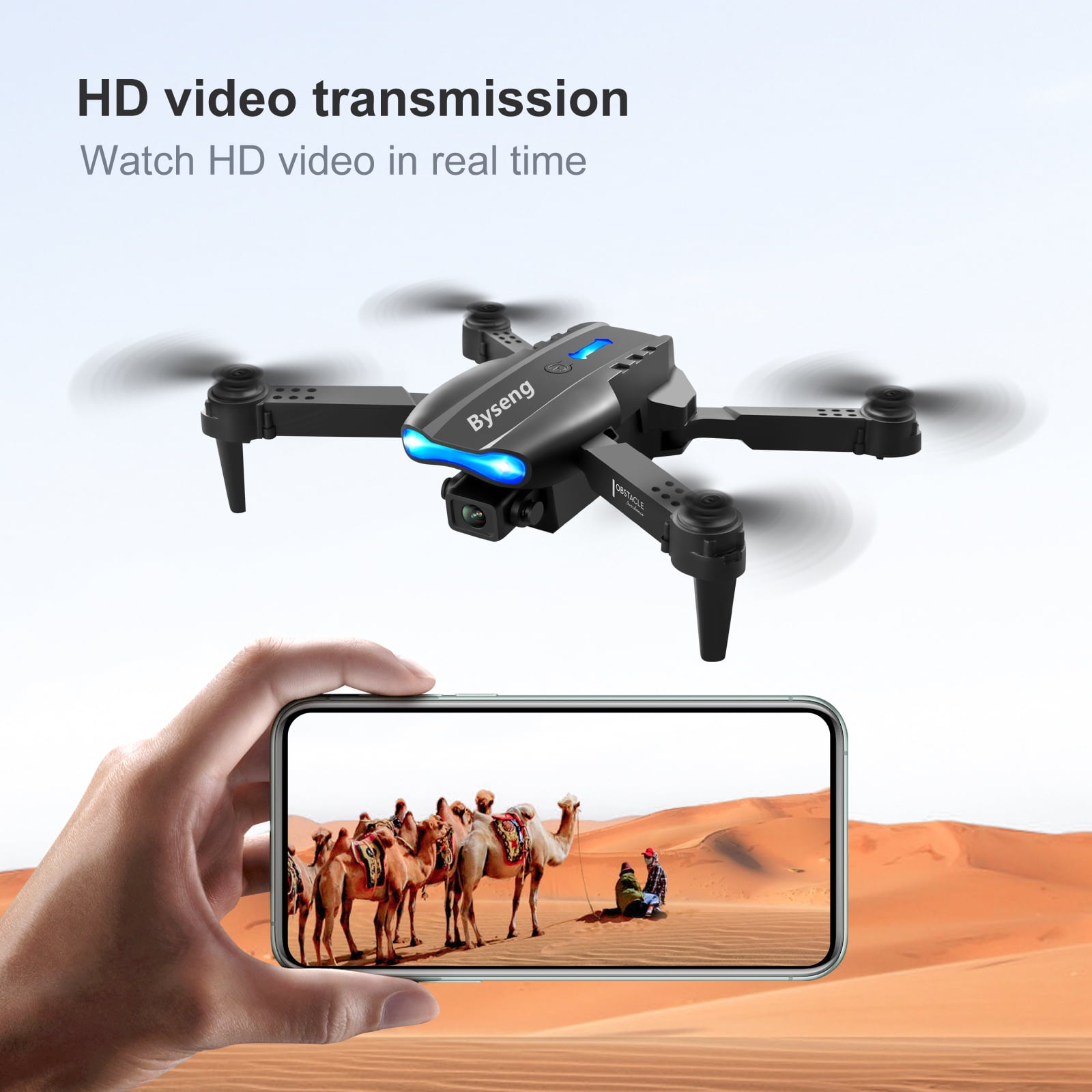 Foldable Dual Camera Drone with 2 Batteries