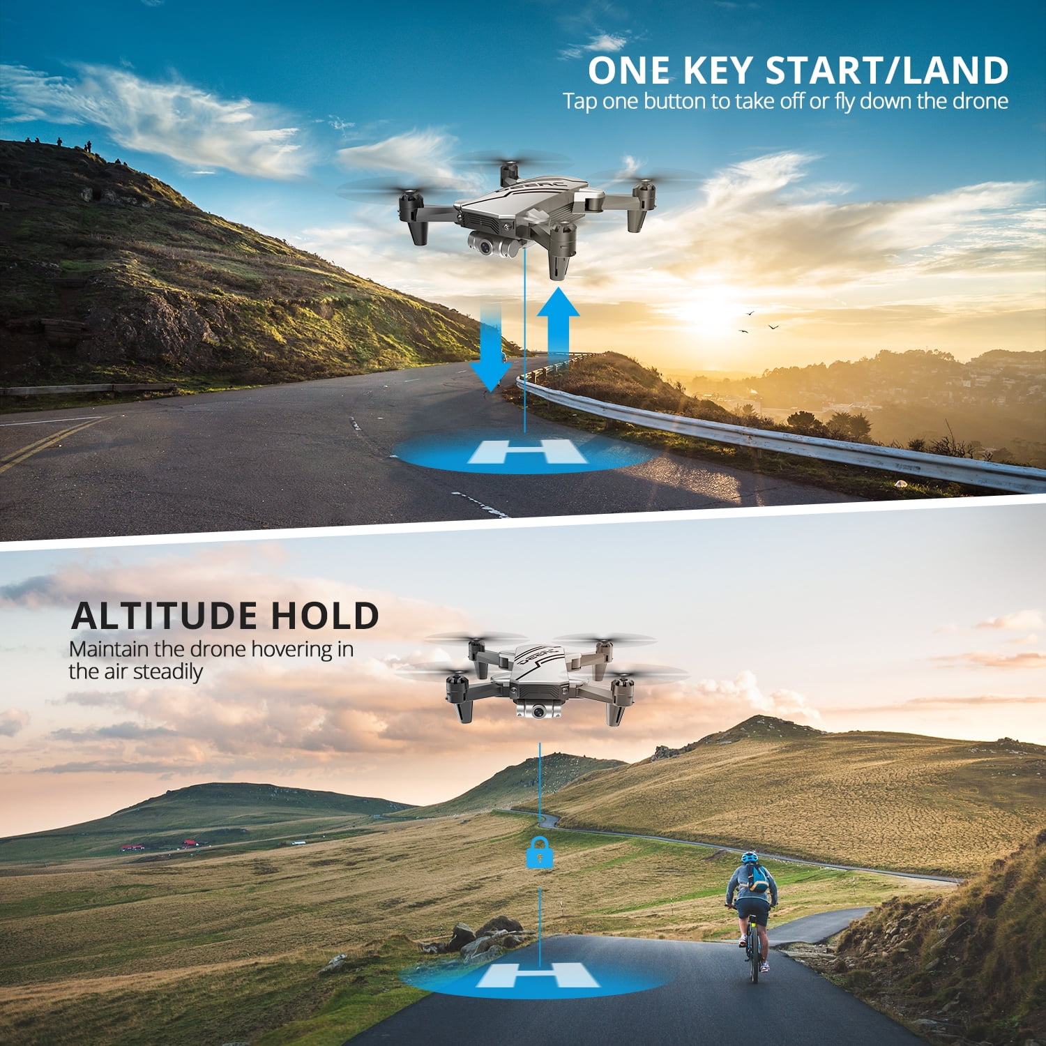 DEERC D20 Foldable Camera Drone for Beginners