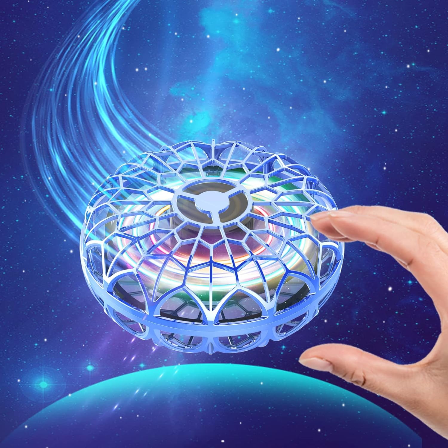 Kid's Remote Control Drone with LED Lights (Blue)