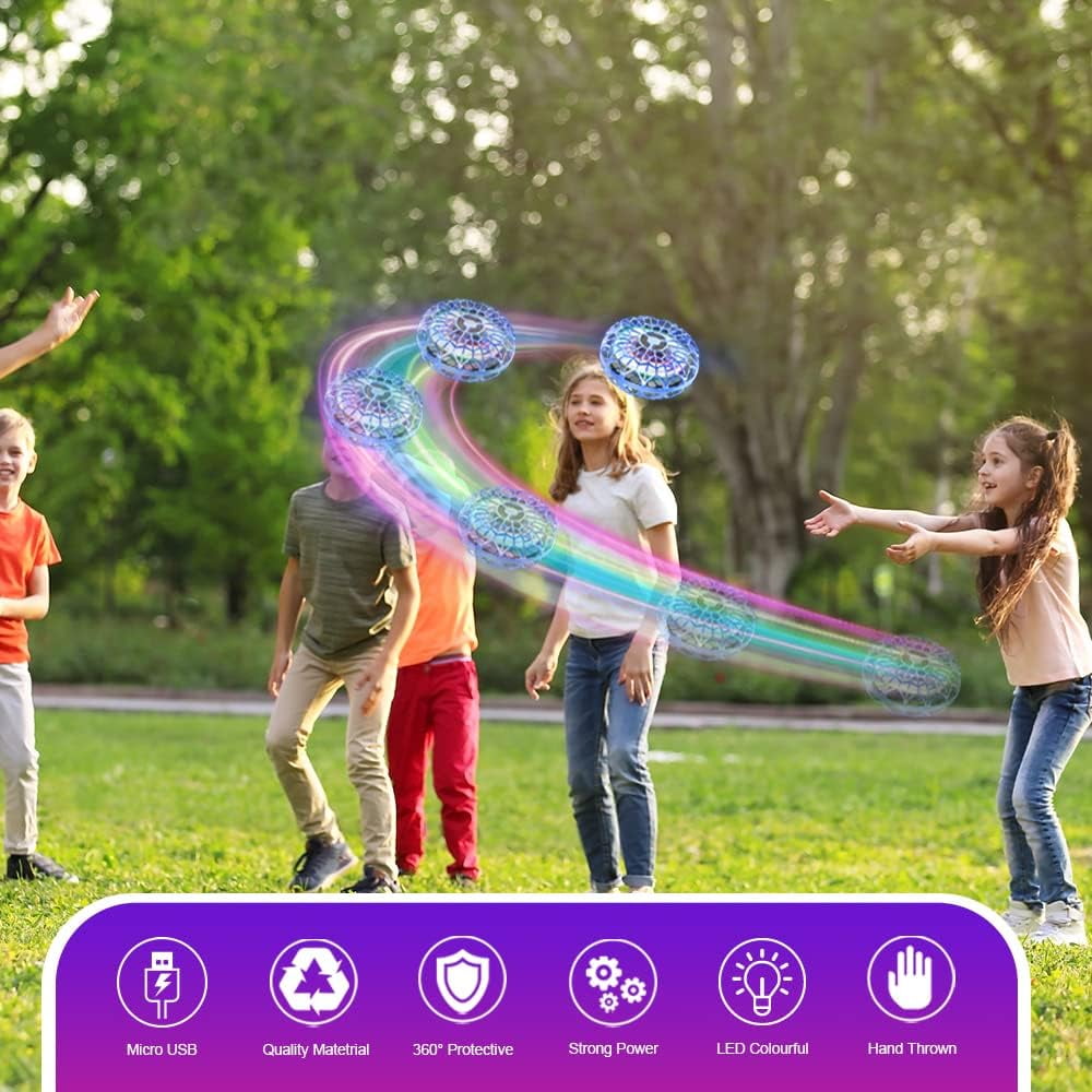 Kids' Remote Control LED Drone (Blue)