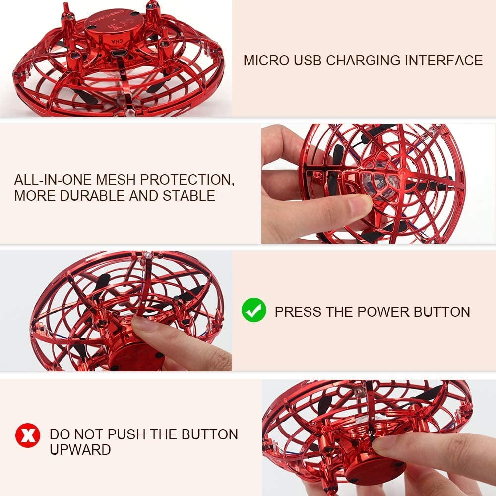 Red LED Remote Control Drone for Kids