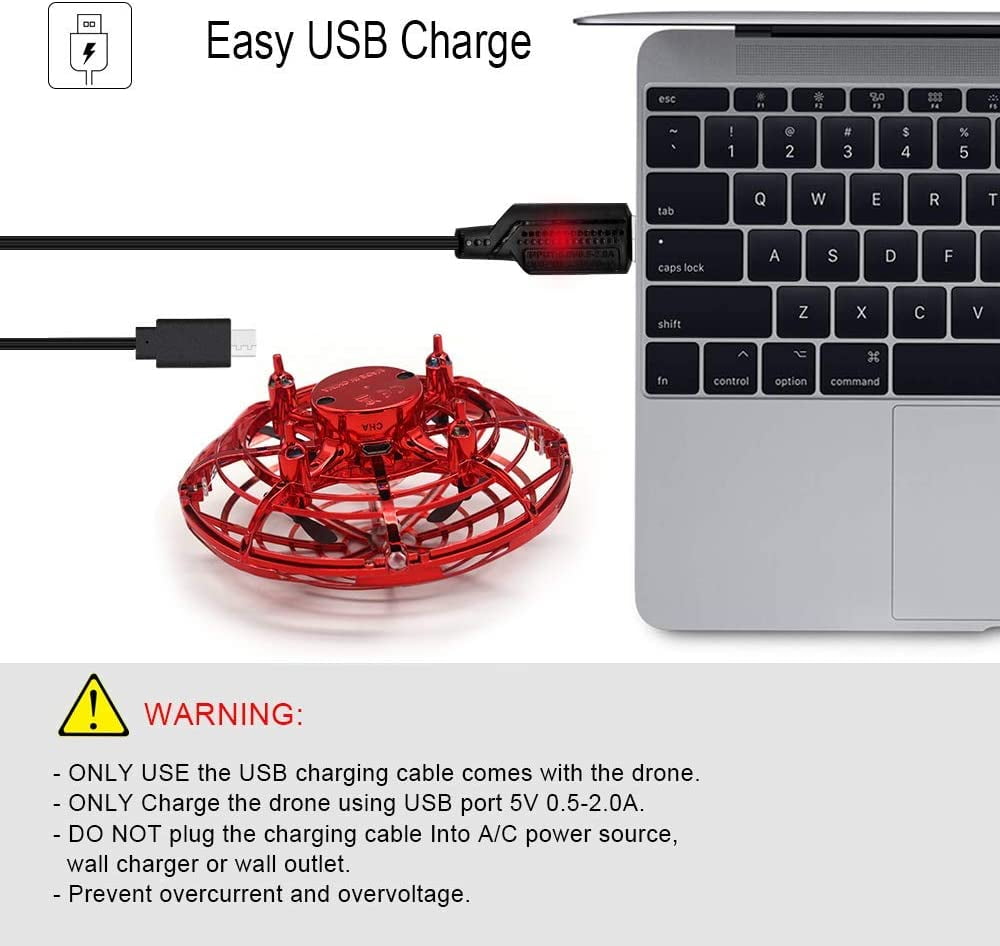 Red LED Remote Control Drone for Kids