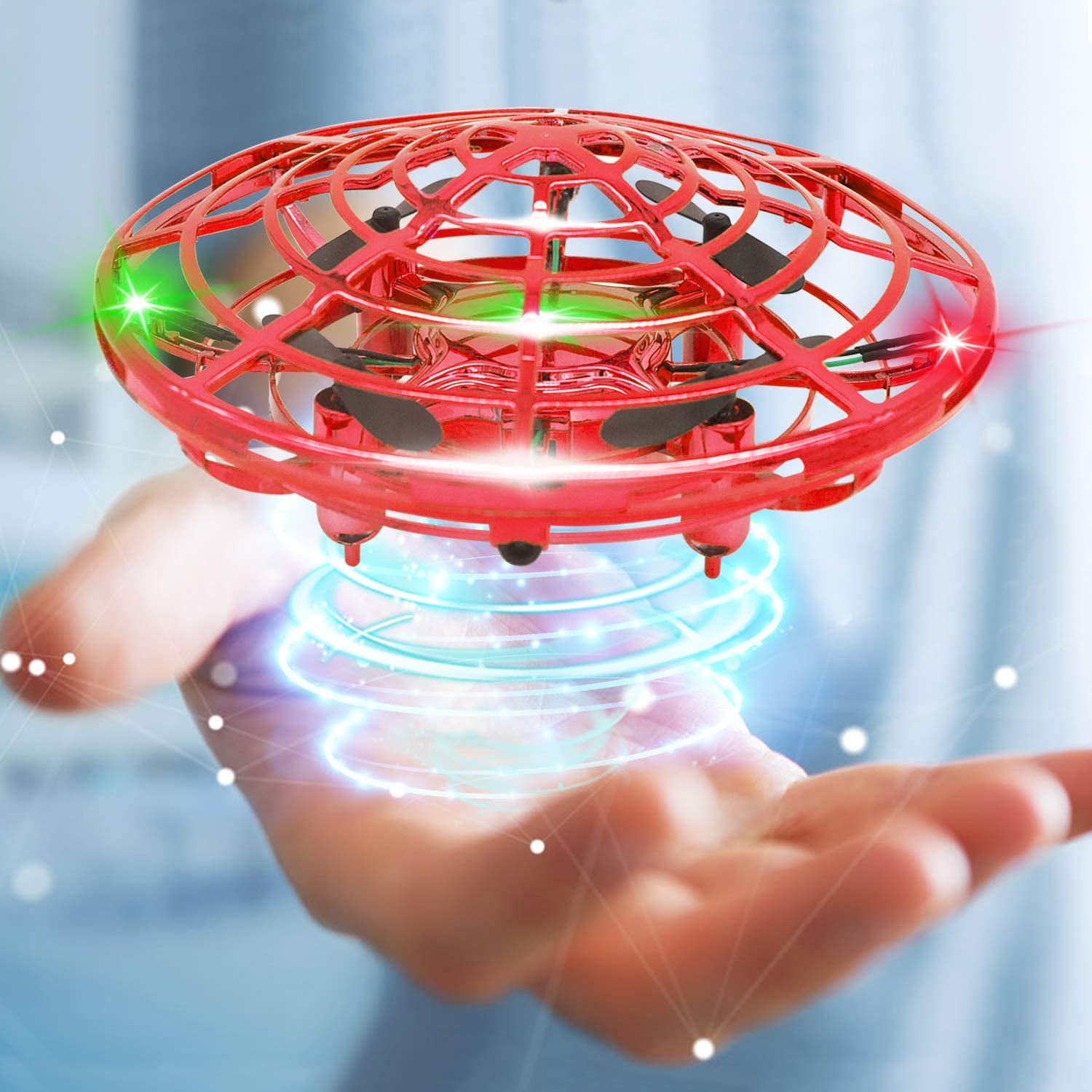 Hand-controlled drone UFO interactive toy