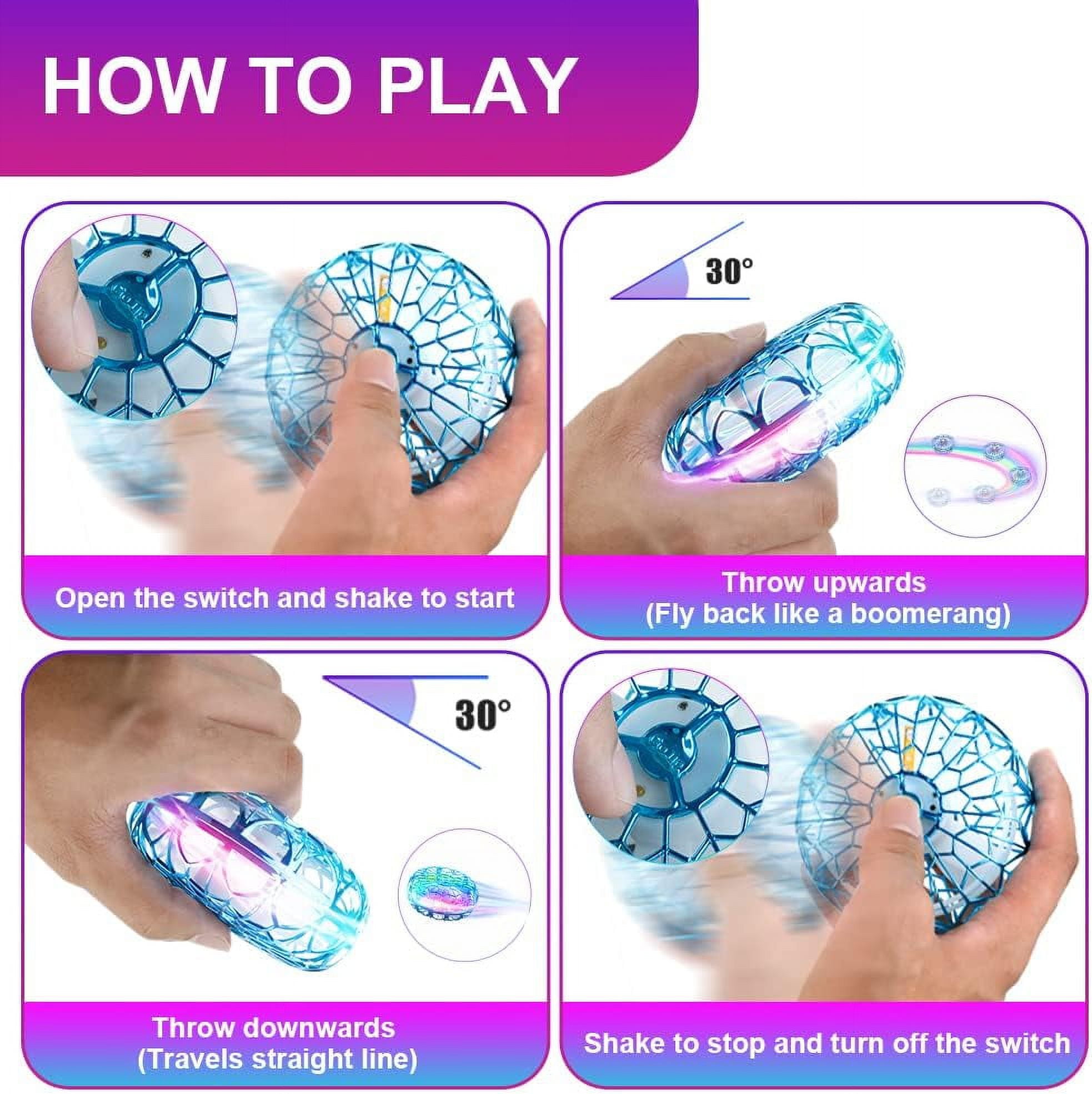 Kids' Remote Control LED Drone (Blue)