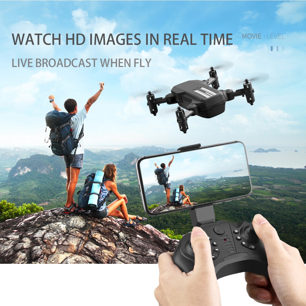 Doosl Foldable Black Drone with 4k Camera & VR Compatibility, 3 Extra Batteries