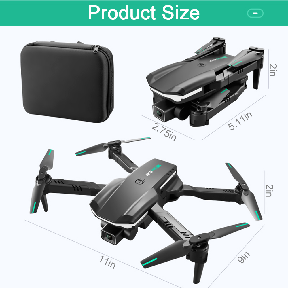 Dual Camera 4K Drone for Adults - Black
