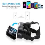 3D VR Headset with Adjustable Lens & Strap