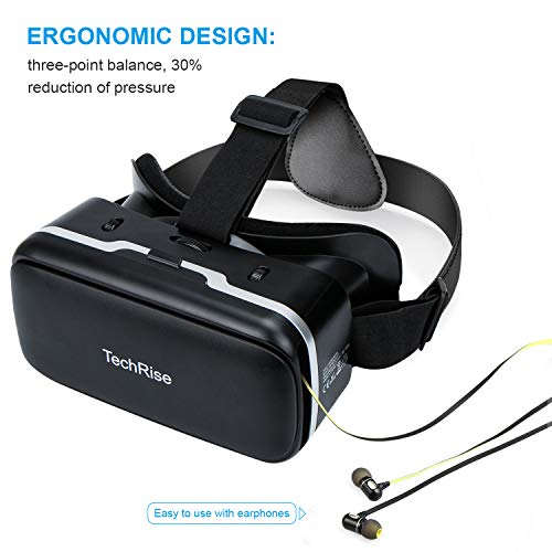 3D VR Headset with Adjustable Lens & Strap