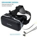 3D VR Headset with Adjustable Lens & Strap