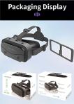 Black VR Headset with Remote for Mobile Gaming & Movies