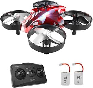 Mini Drone for Kids Beginners,Remote Control Quadcopter Drone with Auto Hovering,Headless Mode,3D Flip and Extra Batteries Toys Gifts for Boys and Girls-Red
