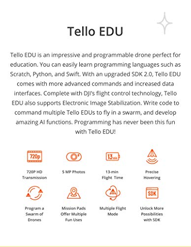 Tello Drone with HD Camera and Coding