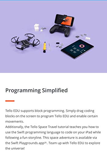 Tello Drone with HD Camera and Coding