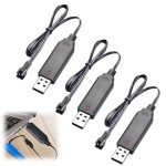 3-Pack USB Charger for 3.7V Drone Batteries