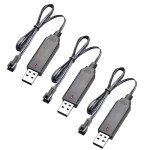 3-Pack USB Charger for 3.7V Drone Batteries