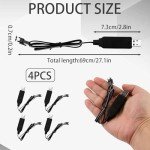 4-Pack USB Charger Cable for 3.7V Drones