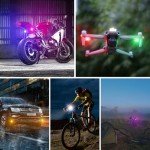 2PCS Rechargeable LED Strobe Lights with Remote