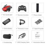 Red Drone with Wi-Fi Camera & Bag