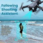 Foldable Dual Camera 4K WiFi Drone + Batteries