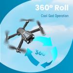 Foldable Dual Camera 4K WiFi Drone + Batteries