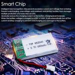 Tosiicop 3.7V 650mAh Drone Battery 2-Pack