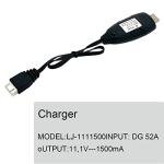 11.1V Lipo Battery Charger Cables - 2 Pack