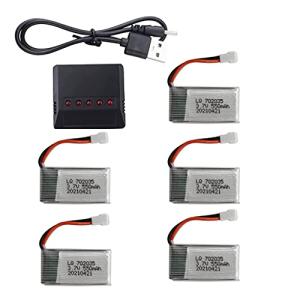 5-in-1 Battery Charger Plus 5 Li-Po Batteries