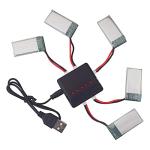 5-in-1 Battery Charger Plus 5 Li-Po Batteries