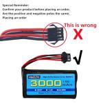 AMZZN 2PCS 7.4V 3000mAh Li-ion Battery & Charger