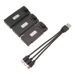 3-Pack 3.7V Lithium Batteries with 3-in-1 Charger