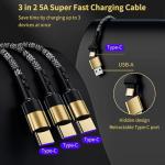 3-in-1 Fast Charging Cable for DJI Drones