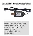 Aliwisdom Universal RC Charger Cable for 2S Lipo