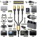 3-in-1 Fast Charging Cable for DJI Drones