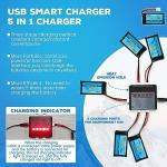 5PCS 3.7V 1200mAh Lipo Battery & Charger Set