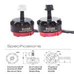 Eleqldwen 2205 2300KV Brushless Motor for Racing Drones
