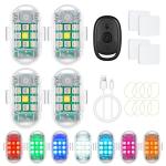 Ainiv 4PCS Colorful LED Strobe Drone Lights