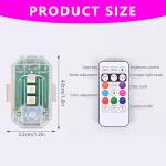 Rppiup 4-Pack Remote Control LED Strobe Lights