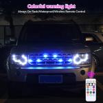 Rppiup 4-Pack Remote Control LED Strobe Lights