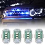 Rppiup 4-Pack Remote Control LED Strobe Lights