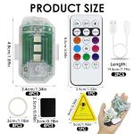 4PCS Remote-Controlled LED Strobe Lights - 8 Colors