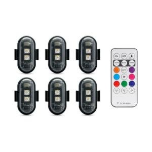 6-Pack LED Strobe Lights for Drones and Vehicles