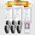 6-Pack LED Strobe Lights for Drones and Vehicles