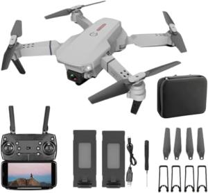 Abaseen Grey Foldable Quadcopter Drone with Dual HD Cameras
