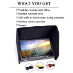 FPV Drone 7 Inch LCD Monitor with Sun Shield